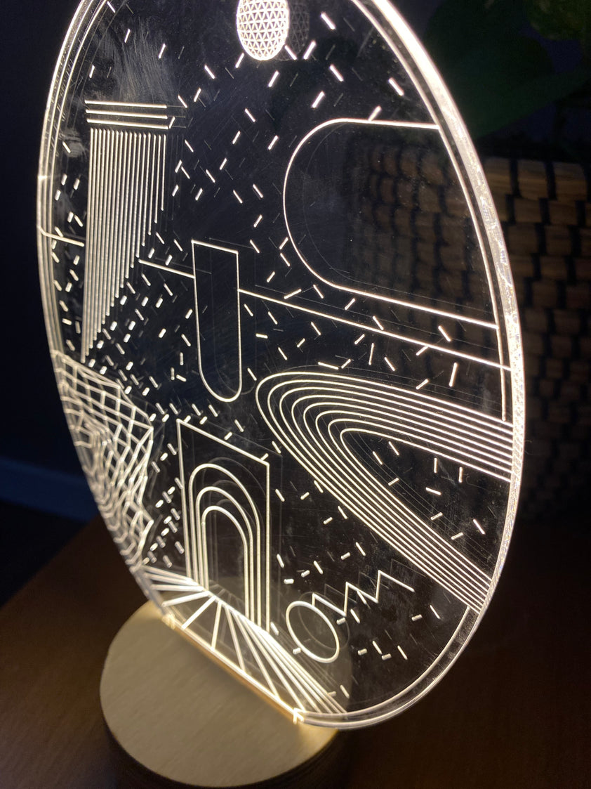 BULB Optical Illusion 2D To 3D Table Lamp – Studio Cheha