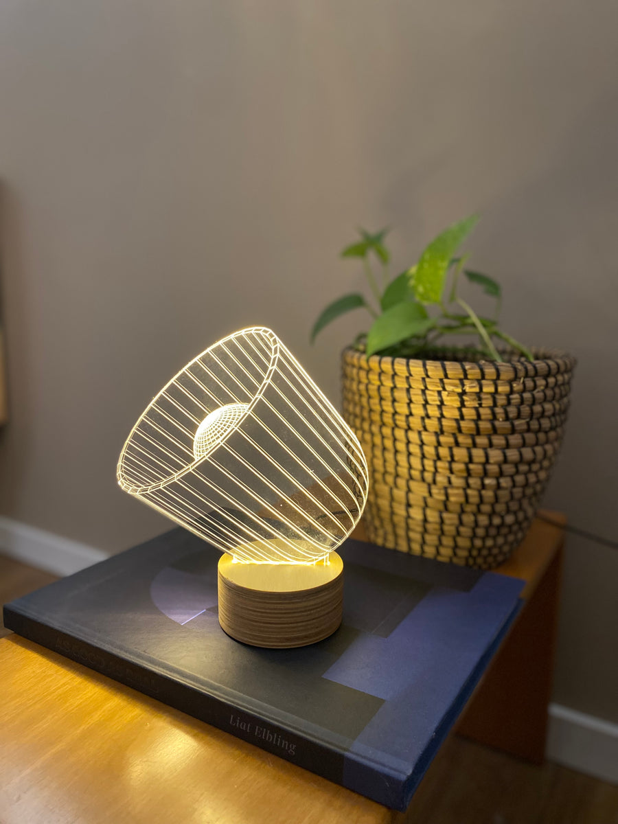 BULB Optical Illusion 2D To 3D Table Lamp – Studio Cheha