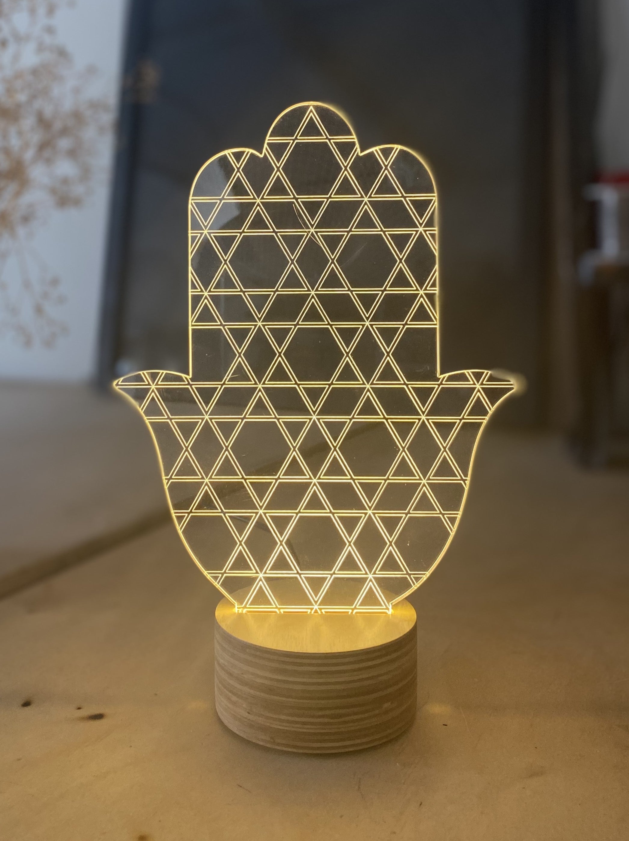 HAMSA BULBING® Optical Illusion 2D To 3D Table Lamp eco-friendly LED ...