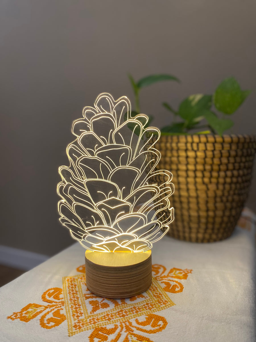 BULB Optical Illusion 2D To 3D Table Lamp – Studio Cheha