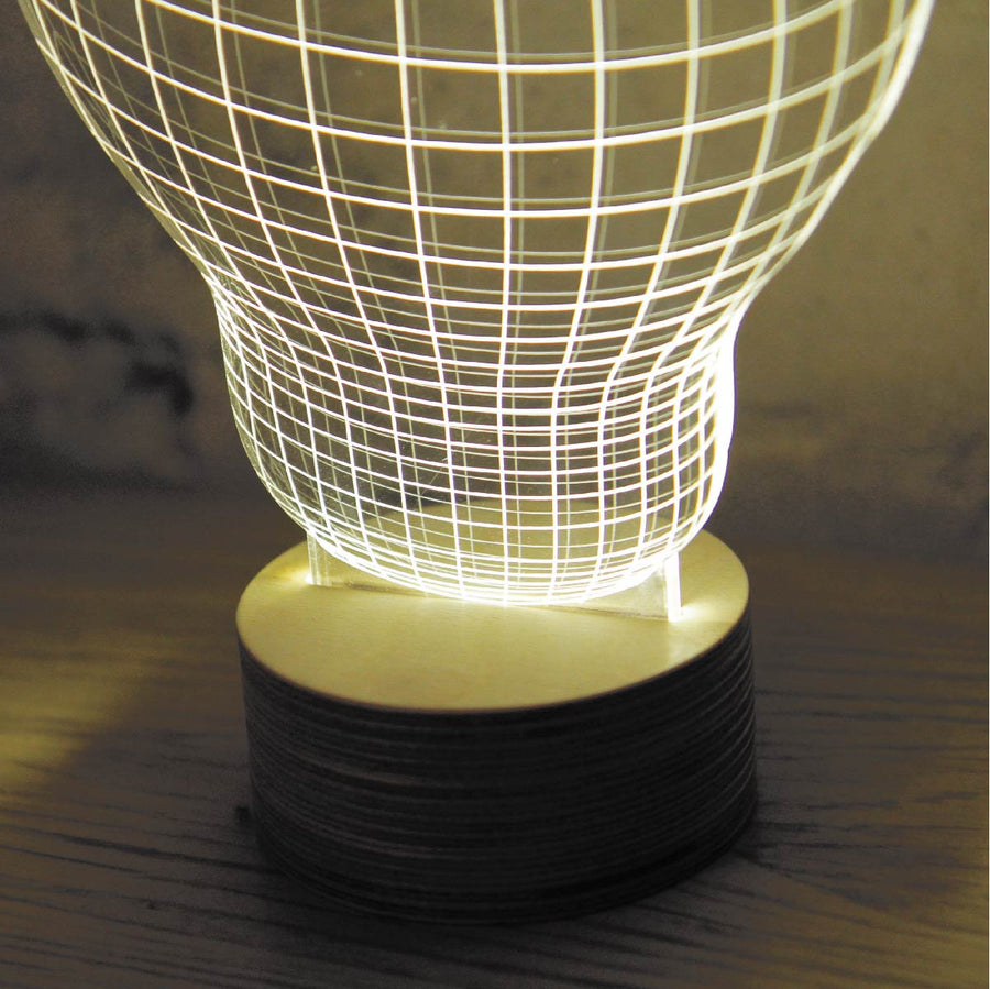 BULB Optical Illusion 2D To 3D Table Lamp – Studio Cheha