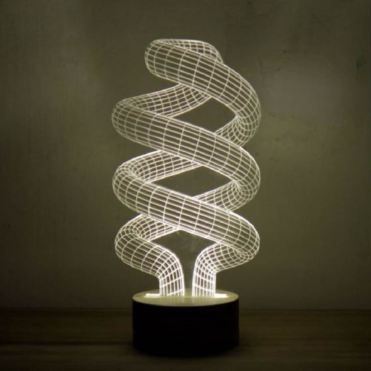 SPIRAL BULBING Optical Illusion 2D To 3D Table Lamp, Eco Friendly LED ...