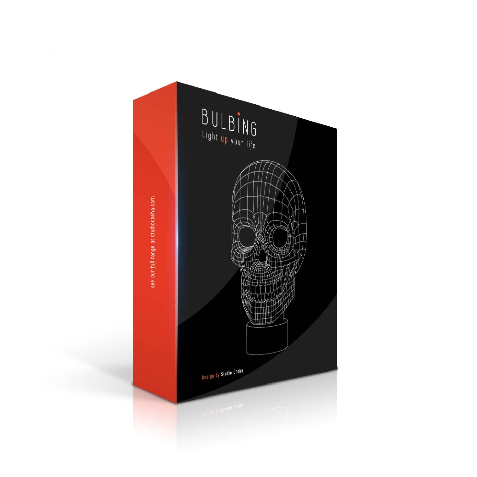 BULBING SKULL LAMP スカルランプ SKULL BULBING Optical Illusion 2D To 3D Table Lamp, Eco Friendly