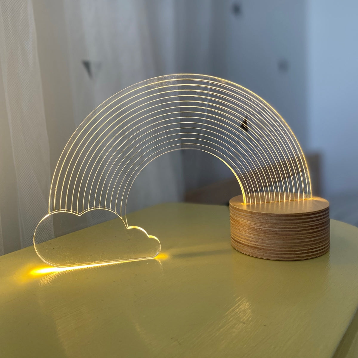 Cheha RAINBOW BULBING Optical Illusion 2D To 3D Table Lamp Eco Friendly LED ...